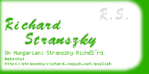 richard stranszky business card